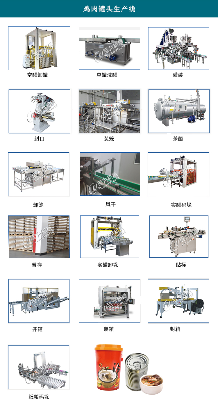 雞肉罐頭生產(chǎn)線